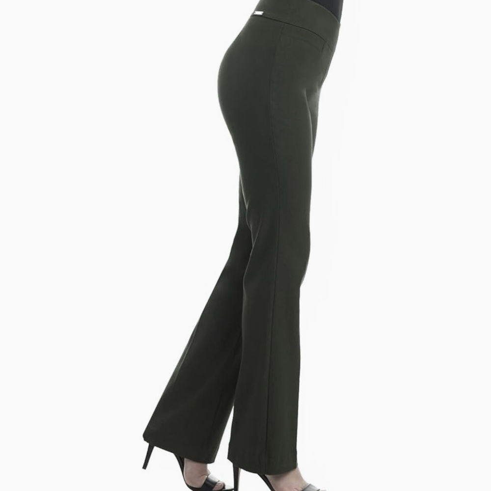 Rekucci Slimming Barely Bootcut Pants Moss Stretch Shaping Tummy Control Size 4